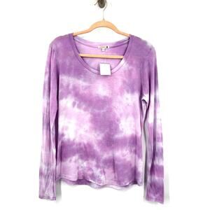 Sundry White & Lilac Tie Dye Long Sleeve Tee NWT Size 1 (Small)